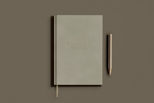 Soft Cover Vegan Leather Photographer Planner, Gold Stamped 